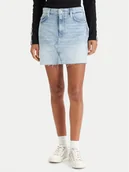 Spódnice - Guess Spódnica jeansowa W6RD1H D6833 Niebieski Regular Fit - miniaturka - grafika 1