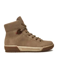 Botki damskie - Botki Rieker N0730-64 Beżowy - miniaturka - grafika 1