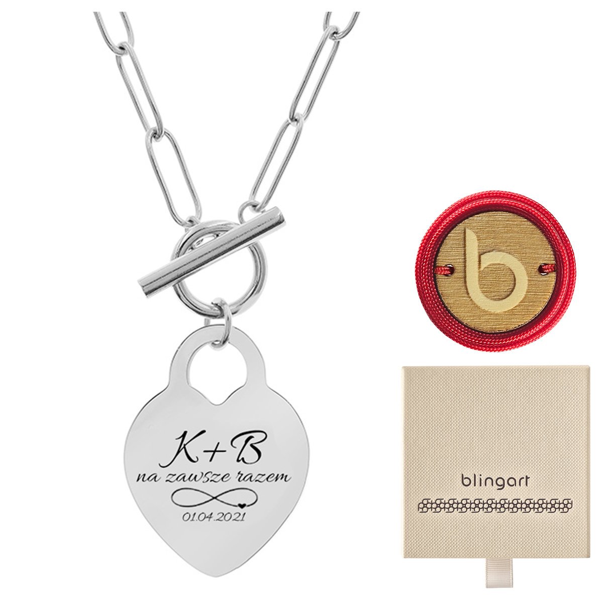 Naszyjnik Celebrytka Stal Chirurgiczna SERCE