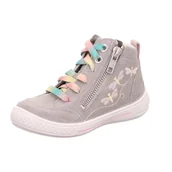 Buty dla dziewczynek - Superfit Tensy sneakersy dziewczęce, jasnoszary różowy 2510, 30 EU - miniaturka - grafika 1