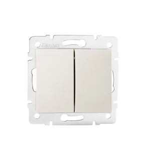 Kanlux Łącznik dwugrupowy świecznikowy LOGI 02-1010-103 kr 25126 - Wyłączniki światła i elektryczne - miniaturka - grafika 1