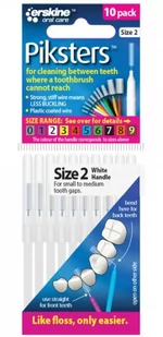 Erskine Oral Care PIKSTERS szczoteczki międzyzębowe r. 2 (10 szt.) White - Szczoteczki międzyzębowe - miniaturka - grafika 1