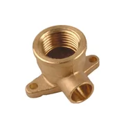 Łączniki, trójniki, kształtki - Kolano ścienne brąz 15 mm x 1/2" - miniaturka - grafika 1