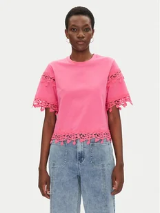 Morgan T-Shirt 251-DFUTUR M Różowy Regular Fit - Koszulki i topy damskie - miniaturka - grafika 1