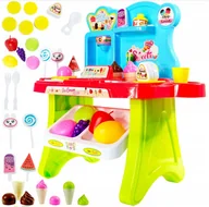 Zabawy w naśladowanie dorosłych - SUPERMARKET DLA DZIECI SKLEP Z LODAMI KASA 38 elem - miniaturka - grafika 1