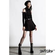 Sukienki - Spódnica Killstar Shadow Suspender Mini Skirt - miniaturka - grafika 1