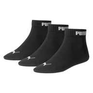 Skarpetki męskie - Skarpety za kostkę PUMA SKARPETY PUMA QUARTER-V 3P 88749801 – Czarny - miniaturka - grafika 1