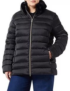Geox Damski płaszcz w stylu Bettanie Down, czarny, 46 - Płaszcze damskie - miniaturka - grafika 1