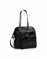 Torebki damskie - Desigual Women's Accessories PU plecak średni, czarny, jeden rozmiar - miniaturka - grafika 1