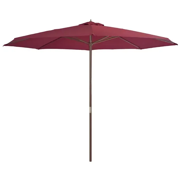 Parasol ogrodowy burgundowy 350 x 240 cm, średnica słupka 48 mm