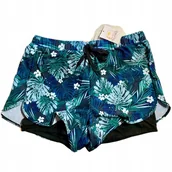 Kąpielówki męskie - Spodenki Plażowe Szorty Młodzieżowe Męskie Hawajskie Kąpielówki Lycra L - miniaturka - grafika 1