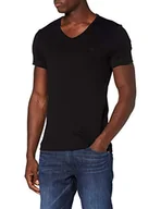 Koszulki męskie - MUSTANG Aaron V Basic męski T-Shirt slim-fit, 4142 czarny, M - miniaturka - grafika 1