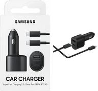 Ładowarki samochodowe - ORYGINALNA SZYBKA ŁADOWARKA SAMOCHODOWA SAMSUNG 60W (45W + 15W) + KABEL 1M - miniaturka - grafika 1