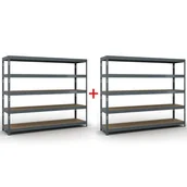 Szafy i regały magazynowe - Regał półkowy 2000 x 2400 x 600 mm, nośność 450 kg, 1+1 GRATIS - miniaturka - grafika 1