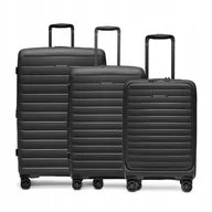 Walizki - PUCCINI Zestaw Komplet 3 WALIZEK Podróżnych PP 4 Kółka Twarde 3w1 PP028-1 - miniaturka - grafika 1