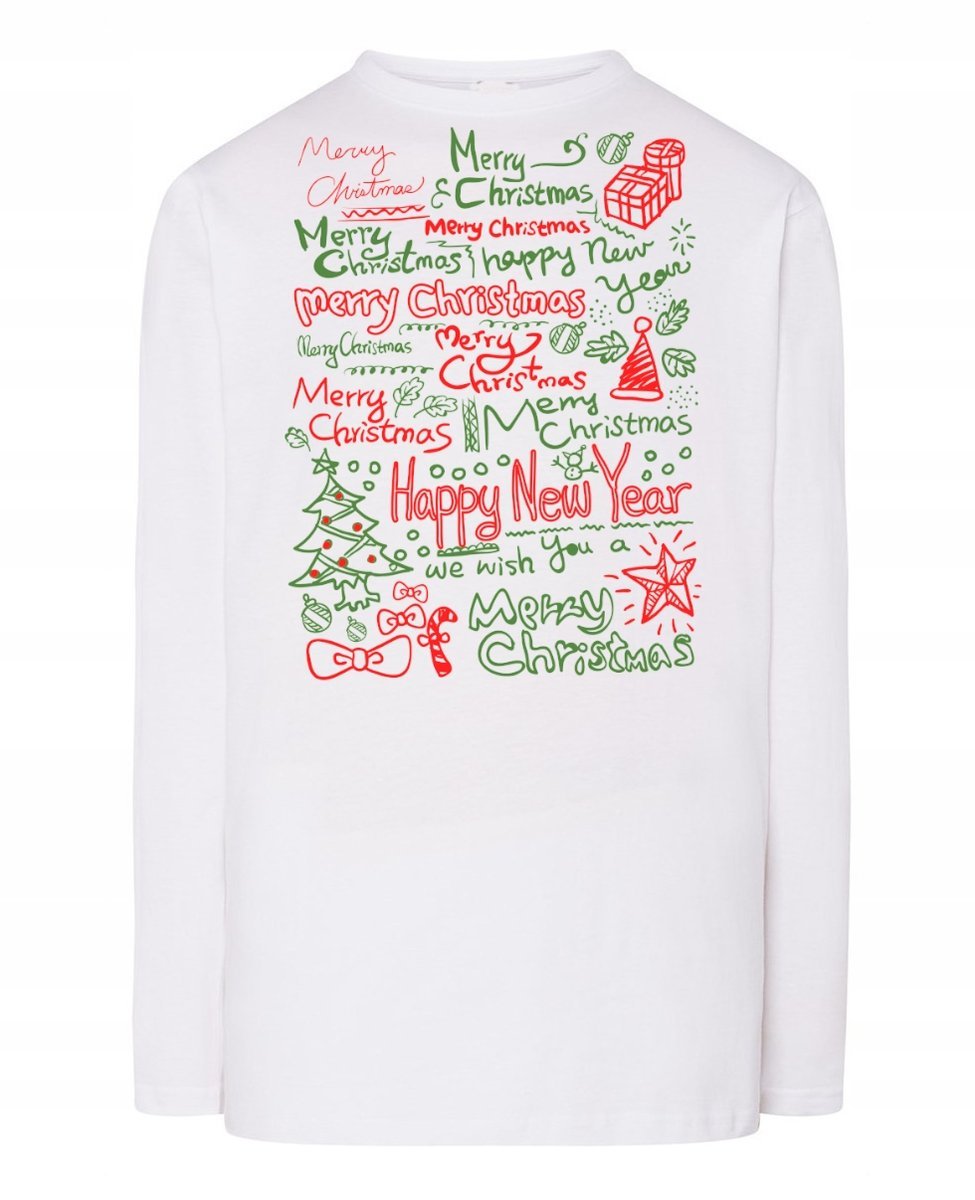Longsleeve męski nadruk Merry Christmas Rozm.4XL