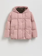 Spodnie i spodenki dla dziewczynek - Reserved - Pikowana kurtka z puchowym wypełnieniem - różowy - miniaturka - grafika 1