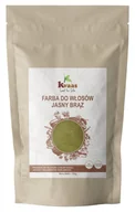 Farby do włosów i szampony koloryzujące - KVAAS FARBA HENNA DO WŁOSÓW JASNY BRĄZ 100g - miniaturka - grafika 1