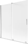 Parawany nawannowe - Mexen Velar parawan nawannowy 2-skrzydłowy rozsuwany 150 x 150 cm, szron, chrom - 896-150-000-31-01 - miniaturka - grafika 1