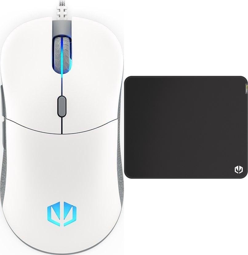 Endorfy Mysz Endorfy GEM Onyx White EY6A012 + Podkładka Cordura Speed M