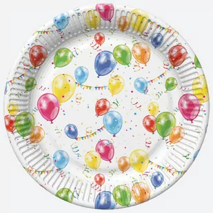 Talerzyki Papierowe Balony 23 Cm - Dekoracje i nakrycia stołu na imprezę - miniaturka - grafika 1