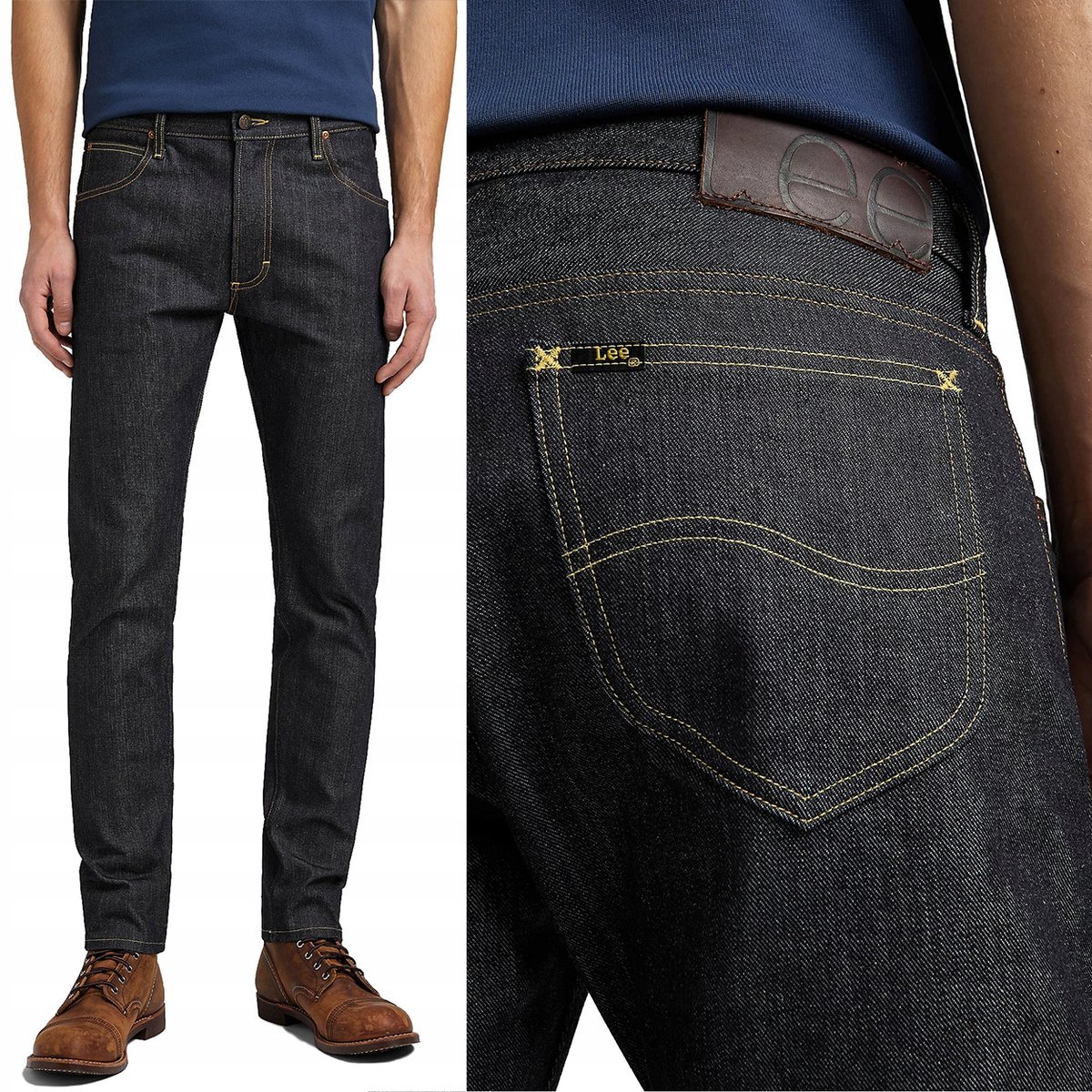 Lee 101 S Dry Slim Rider JAPAN PREMIUM dopasowane spodnie jeansowe W32 L36