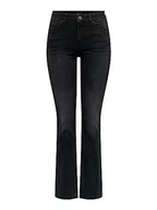 Spodnie damskie - Bestseller A/S Damskie spodnie jeansowe ONLBLUSH MID Flared DNM TAI1099 NOOS ze stretchem, Washed Black, M/30, Washed Black, (M) W / 30L - miniaturka - grafika 1