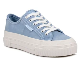 Trampki damskie na platformie tekstylne niebieskie Lee Cooper 2118L-36 - Trampki damskie - miniaturka - grafika 1