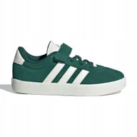 Buty dla dziewczynek - Buty dziecięce sportowe adidas VL Court 3.0 zielone na rzep roz. 32 - miniaturka - grafika 1