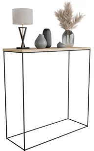 Nowoczesna konsola do przedpokoju dąb artisan + czarny - Irix 4X - Konsole i sekretarzyki - miniaturka - grafika 1
