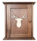 Szafki na klucze - Szafka na klucze ciemny brąz, jeleń - miniaturka - grafika 1