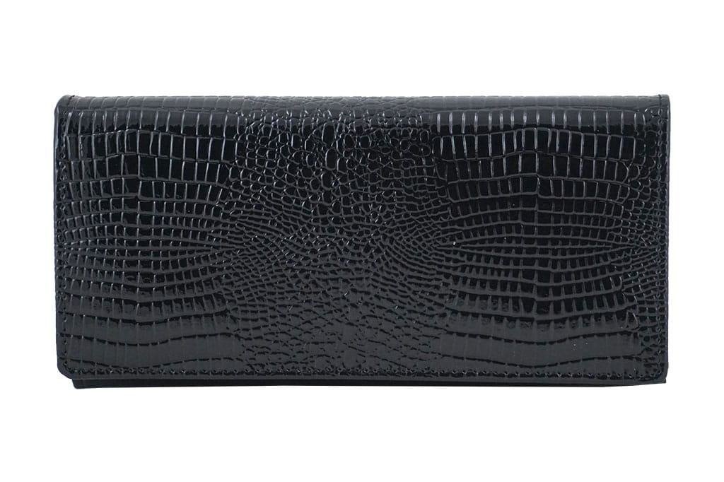 Barberini's portfele ze skóry lakierowanej Czarny - Czarny