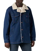 Kurtki męskie - Wrangler Męska kurtka jeansowa Wrange Sherpa, Niebieski retro, M - miniaturka - grafika 1