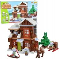 Klocki - Klocki Konstrukcyjne Unico Górski Domek Hotel Narciarski 203 Elementy - miniaturka - grafika 1