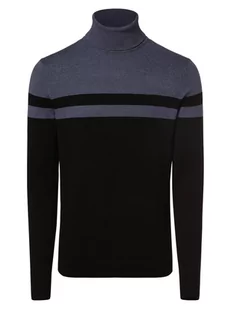 Finshley & Harding - Sweter męski, czarny|niebieski - Swetry męskie - miniaturka - grafika 1