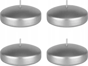 Świeca Dekoracyjna Pływająca parafinowa Srebrna metalizowana duża 4 szt. - Świece Świeca Dekoracyjna Pływająca parafinowa Srebrna metalizowana duża 4 szt. - Świece - miniaturka - grafika 1