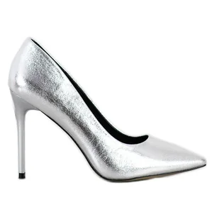 Goodin Modne szpilki srebrny - Czółenka - miniaturka - grafika 1