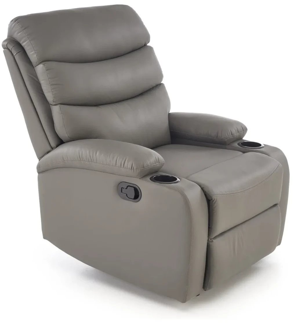 Fotel rozkładany PERUS szary HALMAR