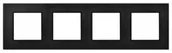 Klawisze i ramki - Ospel ARIA Ramka poczwórna szczotkowany antracyt ARIA R-4UAC/64/25 - miniaturka - grafika 1