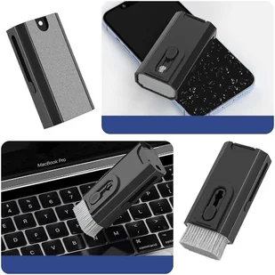 Czyścik wielofunkcyjny do ekranu klawiatury słuchawek Alogy Cleaner Set 8w1 do telefonów laptopów PC Czarny - Części i akcesoria do laptopów - miniaturka - grafika 6