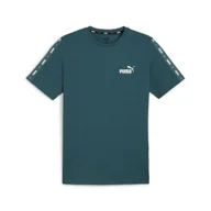 Koszulki sportowe męskie - Męska koszulka Essentials+ Tape PUMA Cold Green - miniaturka - grafika 1