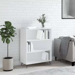 vidaXL Regał, biały, 69,5x32,5x90 cm, materiał drewnopochodny - Półki do salonu - miniaturka - grafika 1
