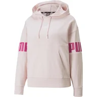 Bluzy sportowe damskie - Bluza treningowa damska Puma Power Colorblock Hoodie TR - miniaturka - grafika 1