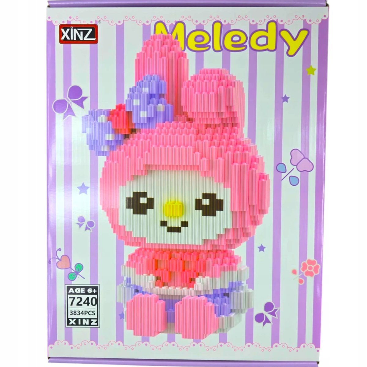 KLOCKI KONSTRUKCYJNE KUROMI DUŻA FIGURKA MELODY 3834 ELEMENTY ZESTAW XXL