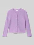 Swetry dla dziewczynek - Kurtka o kroju regular fit z prążkowanej dzianiny - miniaturka - grafika 1