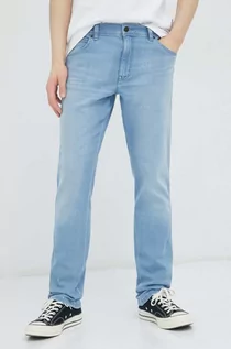 Spodnie męskie - Wrangler jeansy Texas Slim męskie kolor niebieski - grafika 1