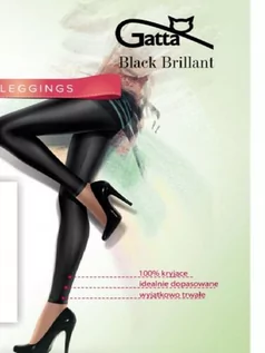 Legginsy - Legginsy Gatta Black Brillant Błyszczące - grafika 1