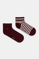Skarpetki męskie - Tommy Hilfiger skarpetki 2-pack męskie kolor bordowy 701229851 - miniaturka - grafika 1