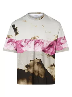 Calvin Klein - T-shirt męski, beżowy|wyrazisty róż|wielokolorowy - Koszulki męskie - miniaturka - grafika 1