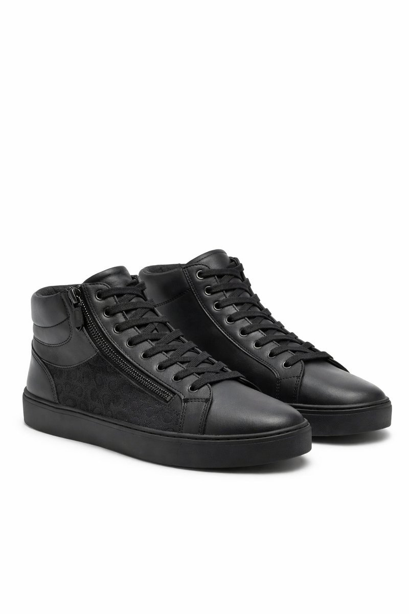 CLAVIN KLEIN HIGH TOP LACE UP SKÓRZANE WYSOKIE SNEAKERSY 45 1I3A